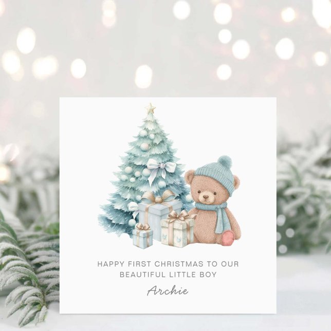 Baby 1:a julklappen, Nalle Julkort (Skapare uppladdad)
