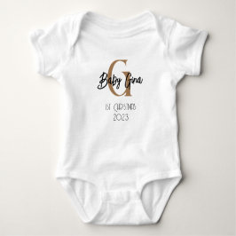 baby 1:a julklappen unisex namn bodykostdräkt t shirt