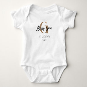 baby 1:a julklappen unisex namn bodykostdräkt t shirt