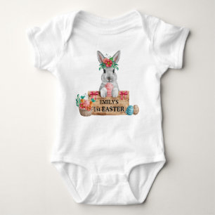Baby 1:a Påsk - Bunny, Ägg och Påsk Basket T Shirt