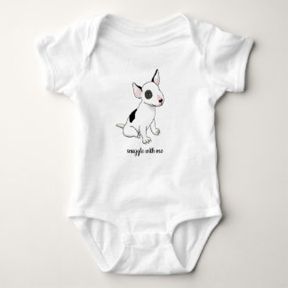 Baby 1-biet med söt valp för tjur-terror t shirt