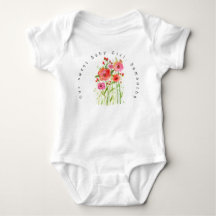 Baby 1 PC BODYSUIT POPPIES QUOTE NAMN CUST0MIZZE