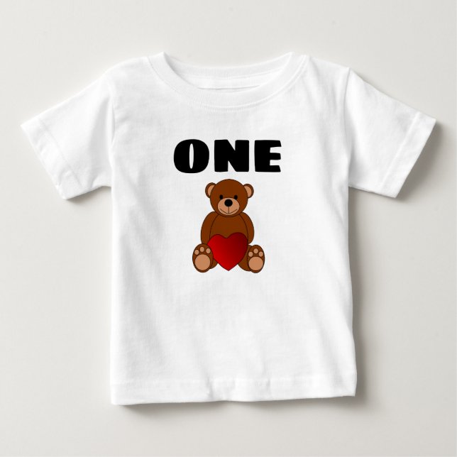 BABY 1ST BIRTHDAY NALLE T-SHIRT (Framsida)