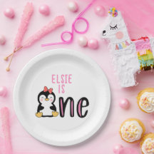 Baby 1st Birthday Namn Penguin Cute