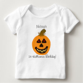 Baby 1st Birthday Smiling Pumpkin T-Shirt