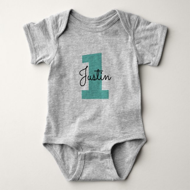 Baby 1st bodysuit för namn för t shirt (Framsida)
