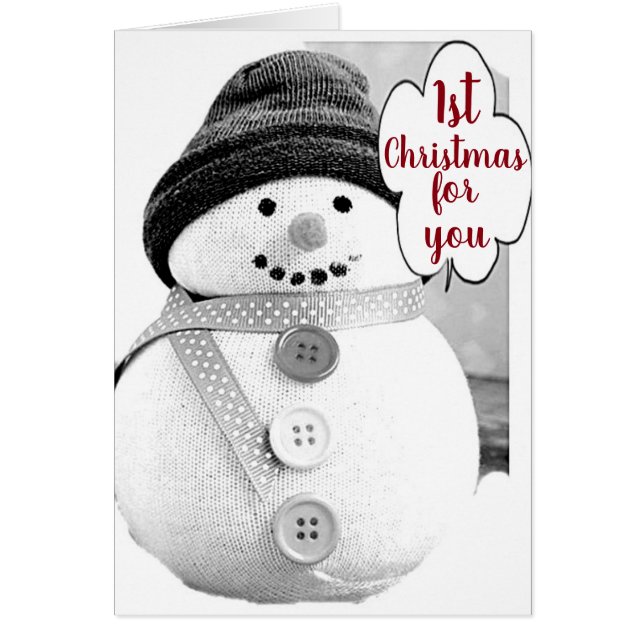 BABY ***1st CHRISTMAS*** FYLLD MED BRA ÖNSKEMÅL Hälsningskort (Framsidan)