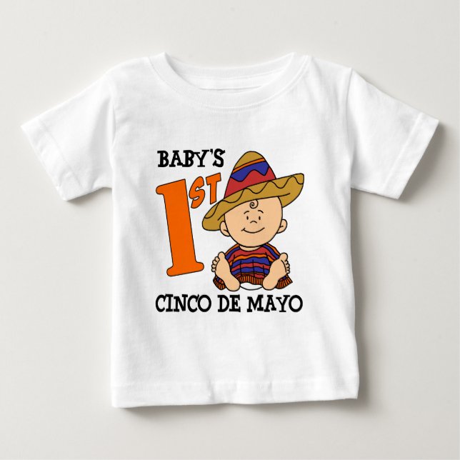 Baby 1st Cinco De Mayo Tee Shirt (Framsida)