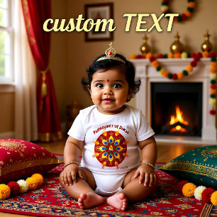 Baby 1st Diwali med eget namn 2 T Shirt