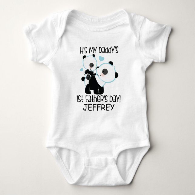 Baby 1st Fars dag Panda Cute T Shirt (Framsida)