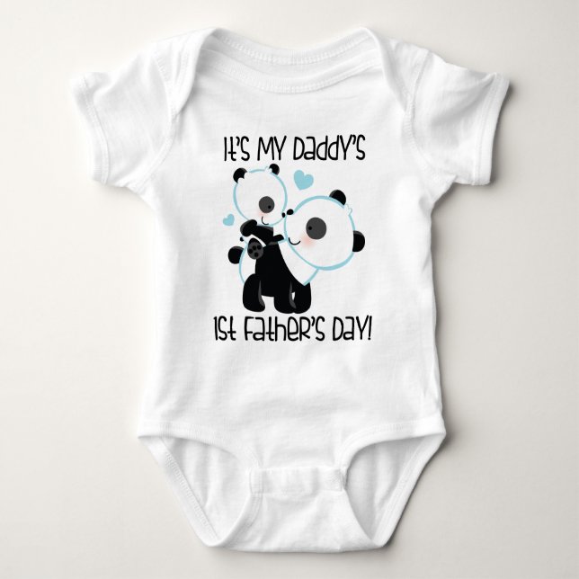 Baby 1st Fars dag T (panda) T-shirt (Framsida)