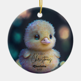 Baby 1st First jul Cute Anka Photo Anpassningsbar Julgransprydnad Keramik