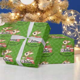 Baby 1st jul Cute Winter Fawn Hjort Doe Presentpapper