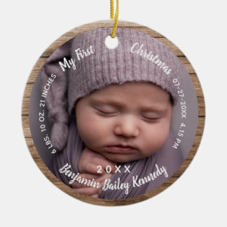 Baby 1st jul Foton Birth Stats Baby namn Julgransprydnad Keramik