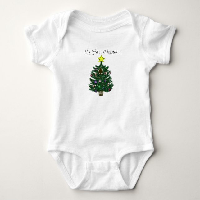Baby 1st jul Gult Star Gingerbröd Shirt Tee Shirt (Framsida)