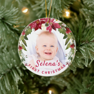 Baby 1st jul Holly WandePhoto Keepsaké Julgransprydnad Keramik