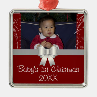 Baby 1st jul julgransprydnad metall