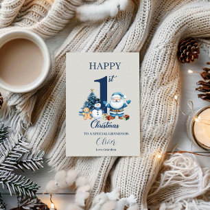Baby 1st jul-Personligen Första jul Julkort