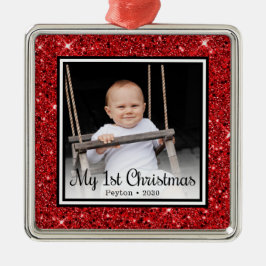 Baby 1st jul Photo Julgransprydnad Metall