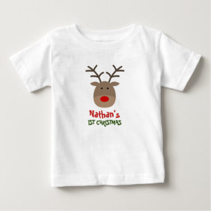 Baby 1st jul t shirt med söta renar