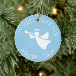 Baby 1st Julgran ornament med namn