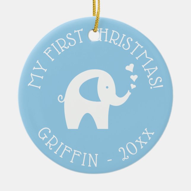 Baby 1st Julgran prydnadsgåva 20XX Julgransprydnad Keramik (Framsidan)