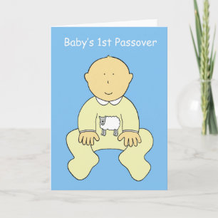 Baby 1st påskhögtid, gullig Cartoon. Kort
