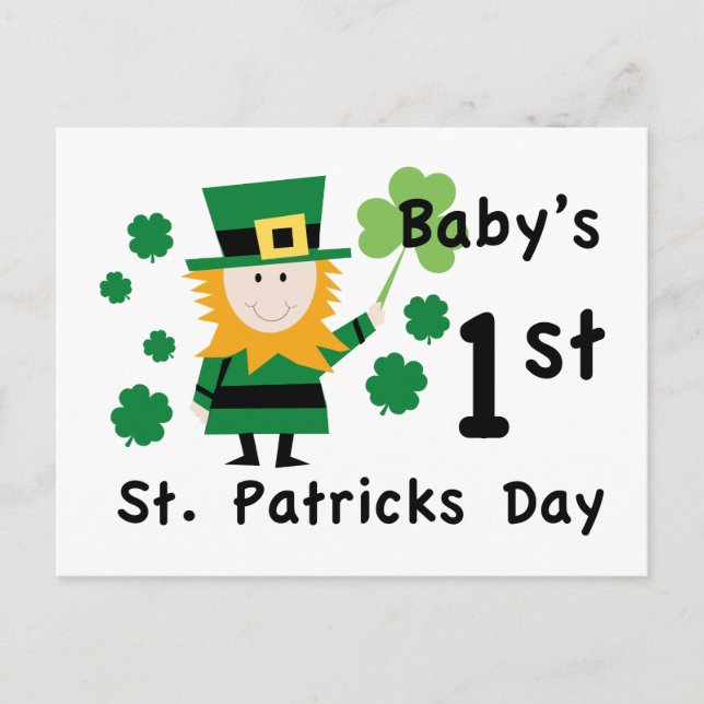 Baby 1st St. Patrick's Day Vykort (Framsida)