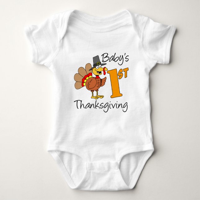 Baby 1st Thanksgiving T-shirt (Framsida)