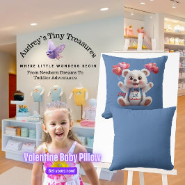 Baby 1st Valentines day Dekorativ kudde