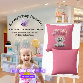 Baby 1st Valentines day Pillow Kudde