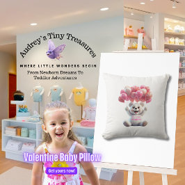 Baby 1st Valentines day Pillow Kudde