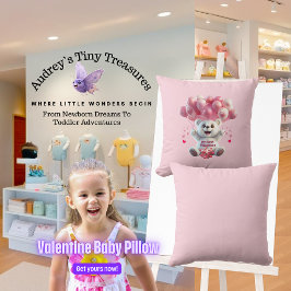 Baby 1st Valentines Dekorativ kudde