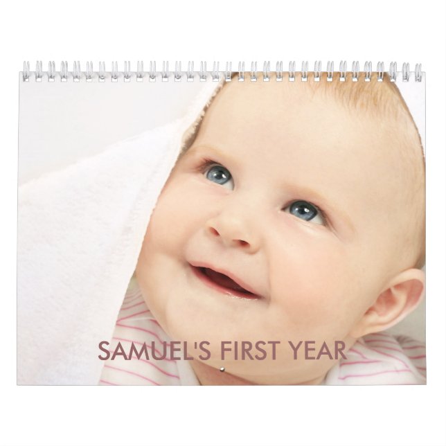 Baby 1st Year Timeline Photo Calendar Kalender (Omslag)