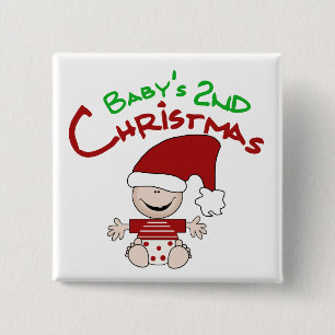 Baby 2:a julskjortan och julklappar knapp