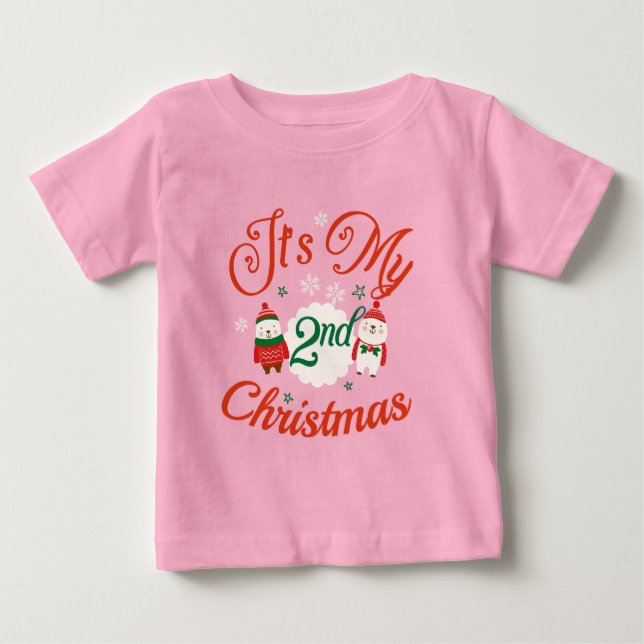 Baby 2 och jul t shirt (Framsida)