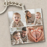 Baby 4 Photo Collage Cute Picture Instagram<br><div class="desc">Take your baby’s cutest moments with you wherever you go with this Baby 4-Photo Collage Instagram-Style Keychain. Designed to showcase four favorite photos in a trendy square layout inspired by social media, this personalized keychain is perfect for proud parents, grandparents, or anyone who wants to keep their little one close....</div>