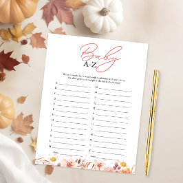 Baby A-Z-spelets fallskärm för barn Inbjudningar