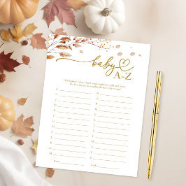 Baby A-Z-spelets fallskärm för barn Inbjudningar