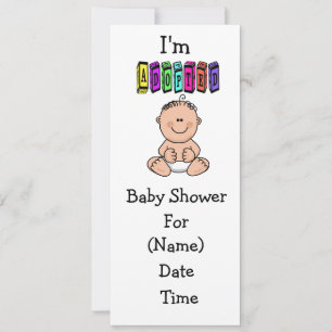Baby Adoption Shower Inbjudan - Kaukasisk