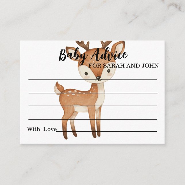 Baby Advice For New Parents Modern Baby Shower Rådkort (Framsida)