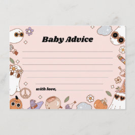 Baby Advice Groovy Halloween-babyvykort Rådkort