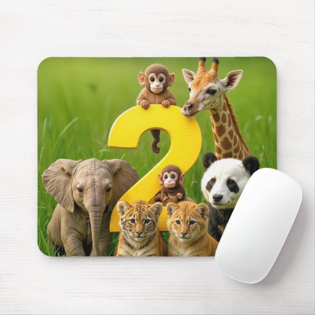 Baby African Animals With a Number Two Musmatta (Med mus)