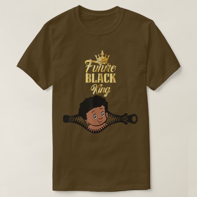 Baby afrikansk amerikansk framtid, Svarta Kung Mod T Shirt (Design framsida)