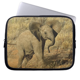 Baby Afrikansk Elefant, Loxodonta Africana, Laptop Sleeve