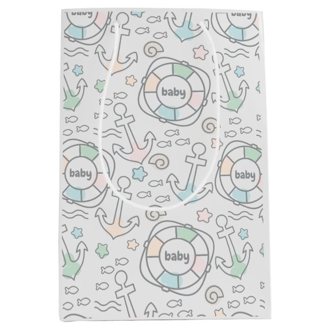 Baby Ahoy Nautical Baby Gift Bag (Framsidan)