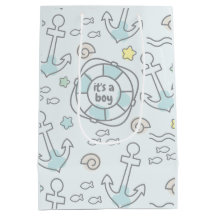Baby Ahoy Nautical Pojke Gift Bag