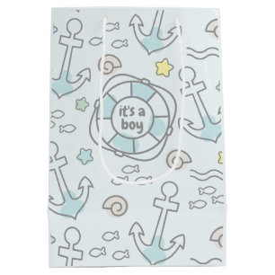 Baby Ahoy Nautical Pojke Gift Bag