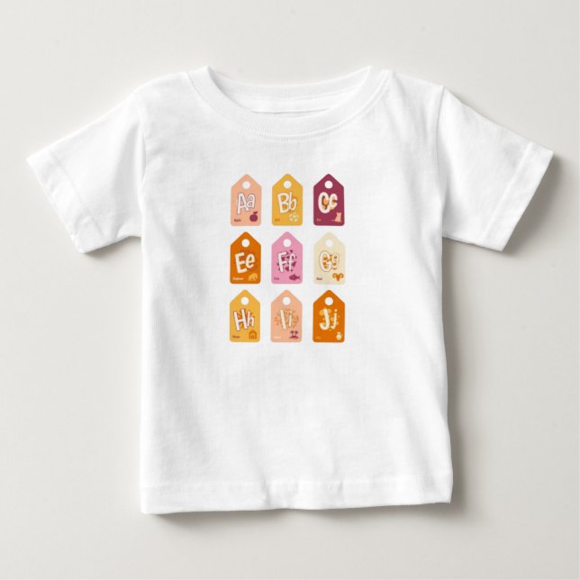 baby alfabet t shirt (Framsida)