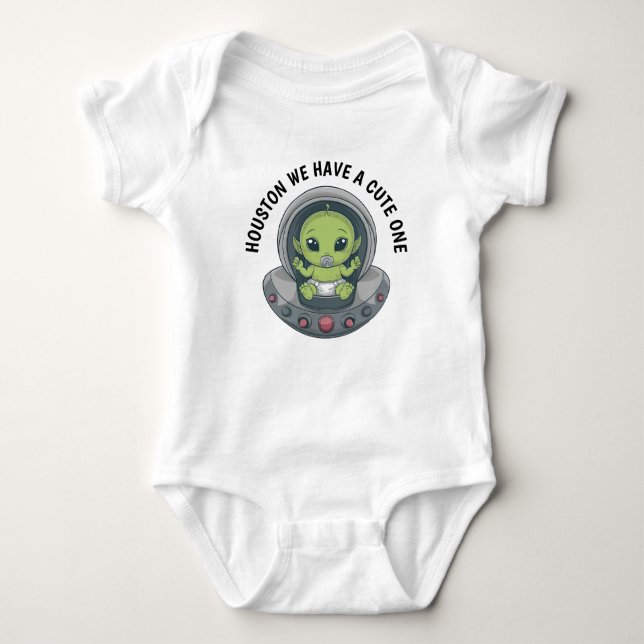 Baby Alien i UFO T Shirt (Framsida)